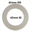 Toilet Flush Valve Silicone Seal, 65mm OD, 42mm ID