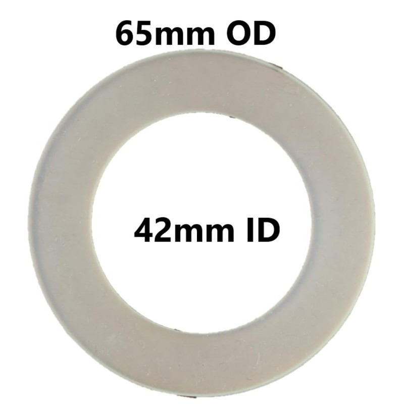 Toilet Flush Valve Silicone Seal, 65mm OD, 42mm ID