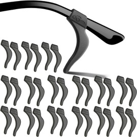 MOLDERP Eyeglass Ear Grips - 21 Pairs Glasses Anti-Slip, Comfortable Silicone Elastic Eyeglasses Temple Tips Sleeve Retainer, Prevent Eyewear Sunglasses Spectacles Glasses Slipping (Black-2)