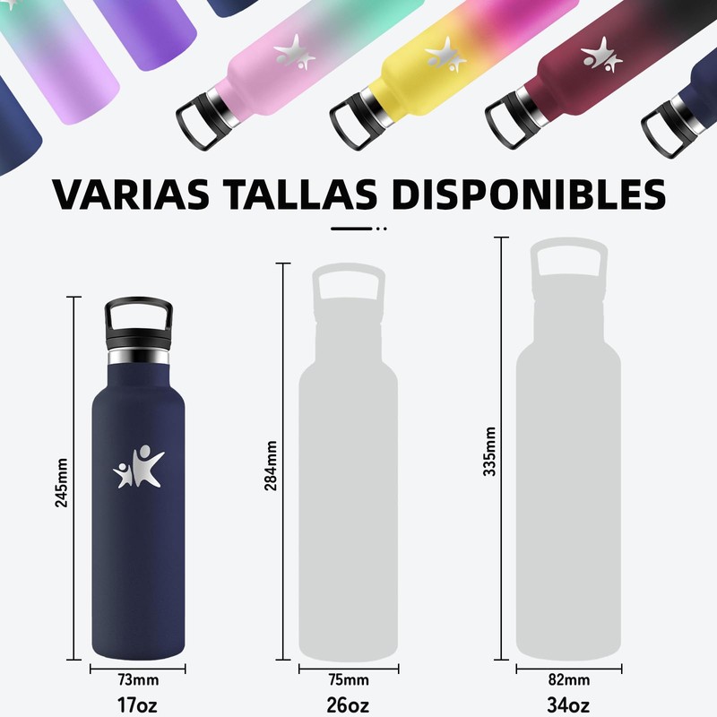 Borraccia Termica- Borraccia 500 ml- Borracia con Cannuccia- Senza Perdite-