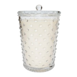 Simpatico Grande Creme Fresh Hobnail Glass Candle