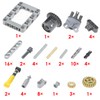 66Pcs Technic-Parts Kits Rear-Axle-Differential-Gear Set Compatible with Major Brand MOC-Accessories