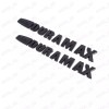 GM 2x Matte Black Allison Transmission Duramax Hood Emblem Badge