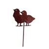 Crispe Garden Stake Decoration Patina Chick Metal Rusty Decorative Figure