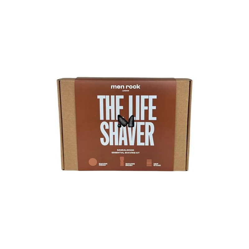 Men Rock The Life Shaver Essential Shaving Kit Sándalo Cuidado