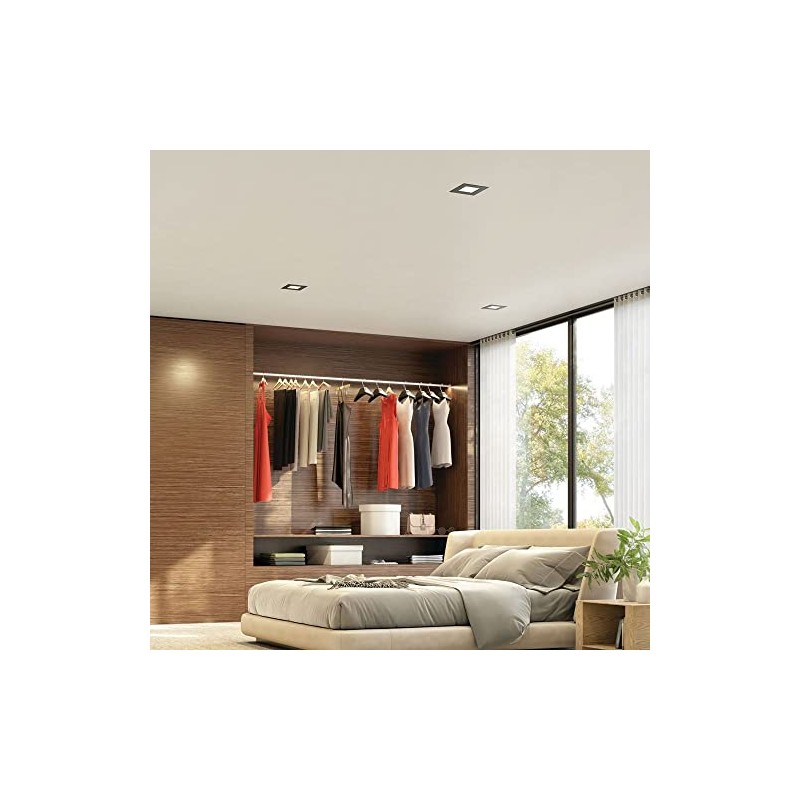 Kichler Direct-to-Ceiling Slim Decorative Trim 6 inch Square Textured Black