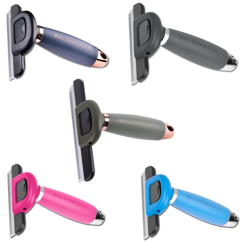 WALDHAUSEN Fellwechselkamm mit Gelgriff, schwarz, XL, schwarz