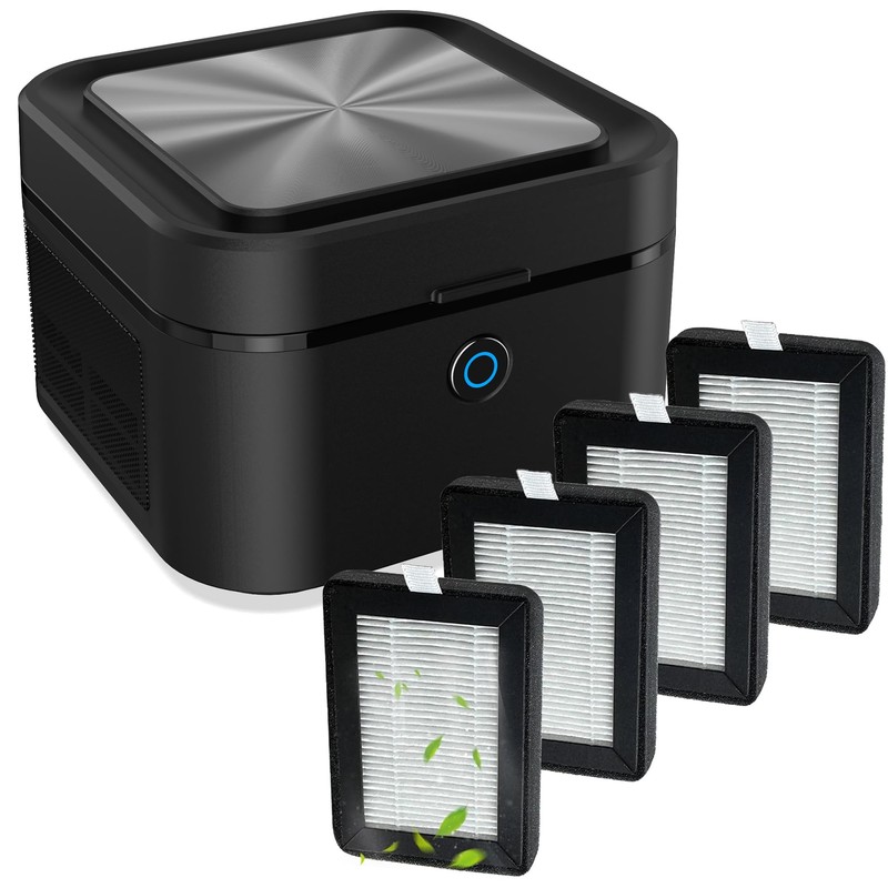 FUKANG Special Replaceable Filter for Smokeless Ashtray-VS070（4 pack）