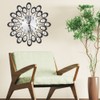 European Style Flower Clock Iron Art Battery Operated Mute Easy