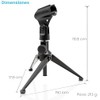 Pyle soporte para micrófono de escritorio - tripie ajustable en