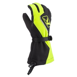 KLIM Men's Klimate Gauntlet Winter Snowmobile Gloves |Gore-Tex|Size Small - Black - Hi-Vis