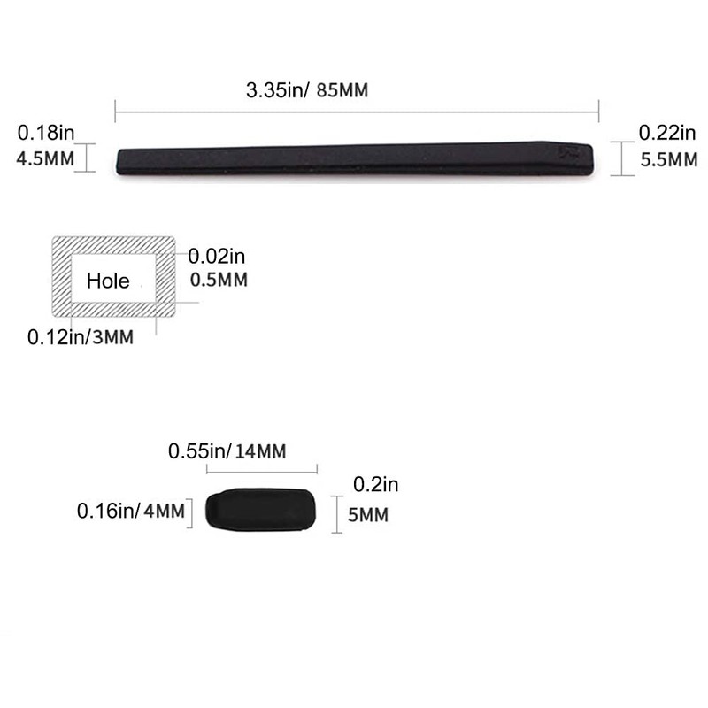 QYAJS Eyeglasses Nose Pads Push in Replacement Kit of 1Pair