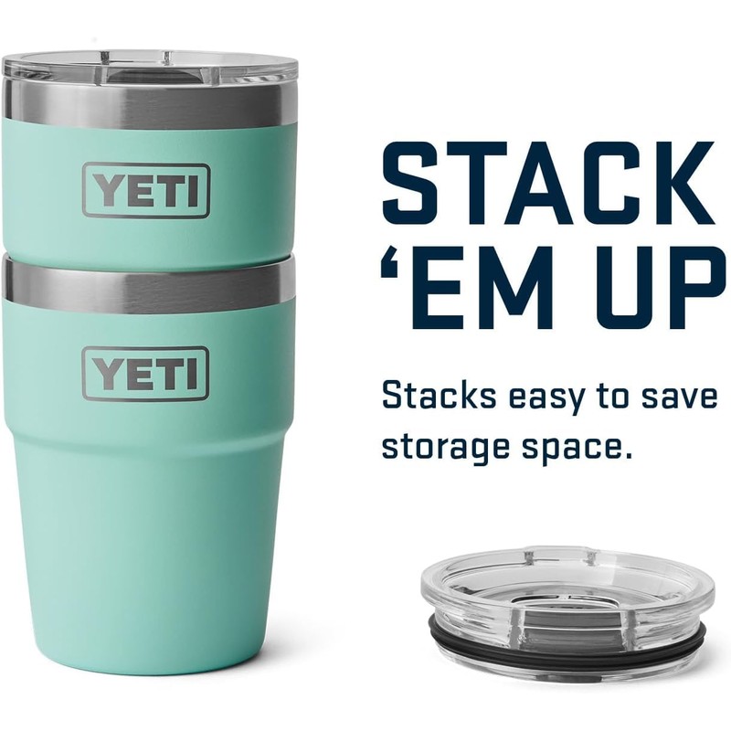 YETI Rambler Cup, Vacuum Insulated Stainless Steel Stackable Cup with