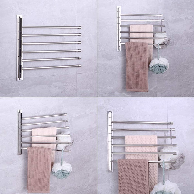 kimzcn Towel Holder Swing Out Towel Bar Stainless Steel Bathroom