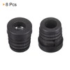 Sourcing Map 8Pcs M8 Threaded Plastic Black Tube End Cap