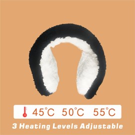 CRONDA Electric Rechargeable Heating Earmuff for Men/Women,3 Heating Levels Prevents Ear Freezing, Foldable Ear Warmers for Winter Indoor and Outdoor
