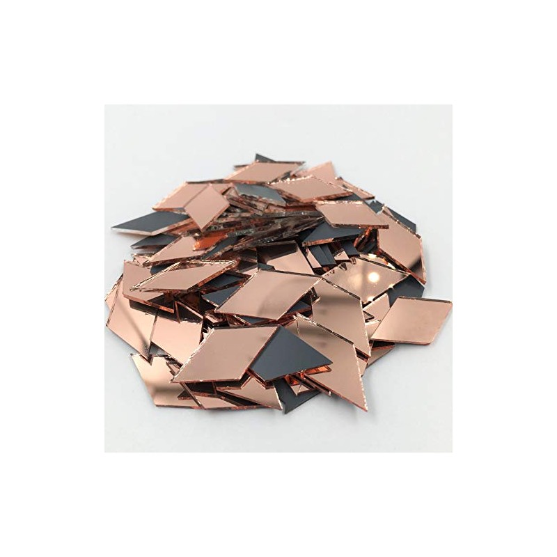 NUO RUI 200pcs 1" x 1/2" Diamond Shape Mirror Mosaic