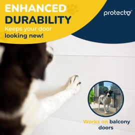 Protecto Door Kick Plate Transparent Self-Adhesive Kickplate for Interior & Exterior Doors Front or Back Door Scratch Protection Plate for Walls and Doors Kick Plate for Bottom of Door (34x8in)