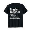 English Teacher Definition Funny Back To School First Day T-Shirt