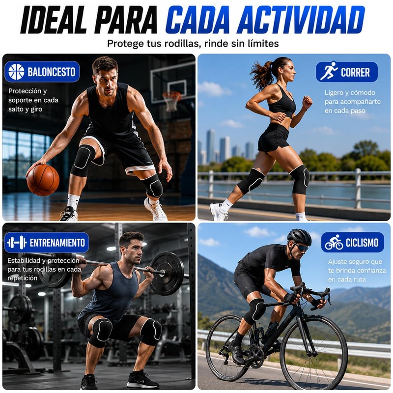 NIAWEA 2 Par Rodilleras de Voleibol y Ballet con Almohadilla