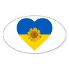 CafePress Ukrainian Sunflower Sticker Oval Car Bumper Sticker(10-Pack)