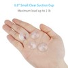 Pawfly 10 Pack Clear Suction Cups 0.8 Inch PVC Plastic