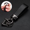 Carbon Fiber Style Car Keychain Microfiber Leather Key Chain, Universal