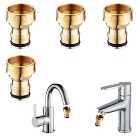 Pack of 4 Universal Tap Connector for Mixer Tap, Tap Adapter, Garden Hose, Hose Connector, Tap Adapter, Tap Adapter Hose, Quick Coupling Adapter Connection