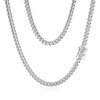 CG&KYGG 6mm Miami Cuban Link Chain 14K White Gold Plated