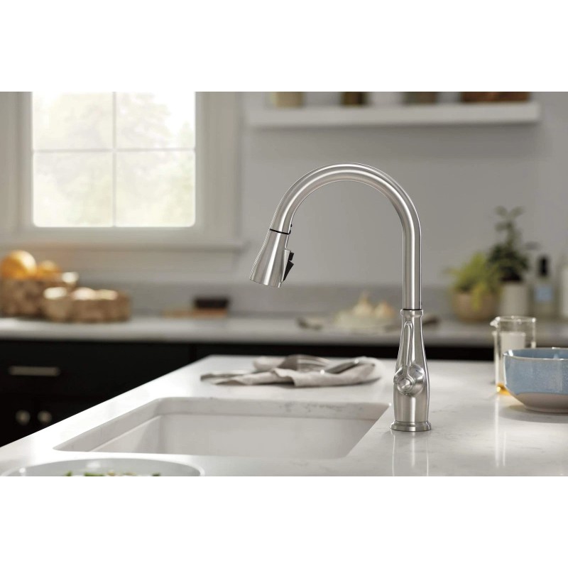 Peerless Brushed Nickel, Single Hole Kitchen Faucet, Stainless P7965LF-SS