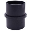 Riloer 60mm/ 2.36" Black Plastic Straight Connector - Ventilation Pipe
