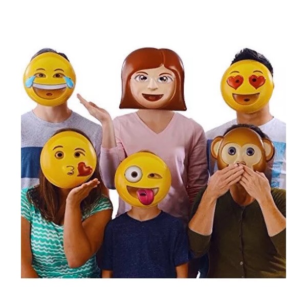 6 Emoji Masks for Kids and Adults - One Size