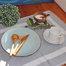 NATUREHOME Wooden Forks Set of 4 Premium Olive Wood Cutlery - Natural, Organic, Environmentally Friendly