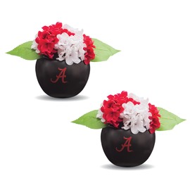 Alabama Hydrangea Plant Set of 2 - University of Alabama Faux Hydrangea Plant - Alabama Gifts for Men, Alabama Gifts for Women - Alabama Gifts, Crimson Tide Decorations - Office Accessories for Men