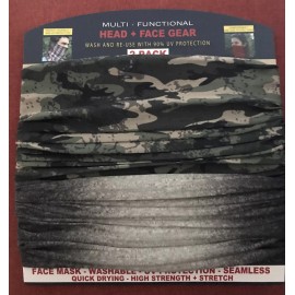 Unbranded 2 pack CAMO Multi Functional Head NECK Gaiter Face Mask Hunting Gear Covering UV