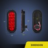 Nilight 6Inch Oval Trailer Tail Light with Flush Mount Grommets