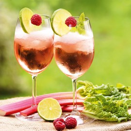 Eurographics DG-DC1268 Cocktail Hugo Rosé Glass Picture, Glass, Colourful, 20 x 20 cm, 20 x 20 x 1.7 cm