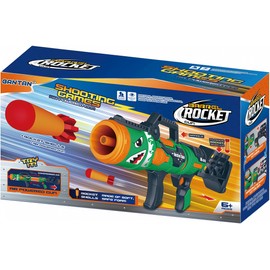 Gantan Toy Rocket Barrel Launcher-Fires Foam Rockets Includes 6 Rockets Compatible with RL Blaster- Shooting Game Toy Air Power Blaster Toy Gun for Youth, Teens, Adults
