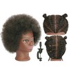 RYHAIR Kinky Curly 100% Real Human Hair Mannequin Head for