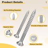 METALLIXITY Deck Screws (#4x3/4") 1000Pcs, Carbon Steel Wood Screw Decking