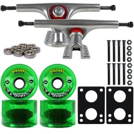 Core Paris 180 Longboard Trucks Package Bigfoot 76MM Cruisers Green Wheels