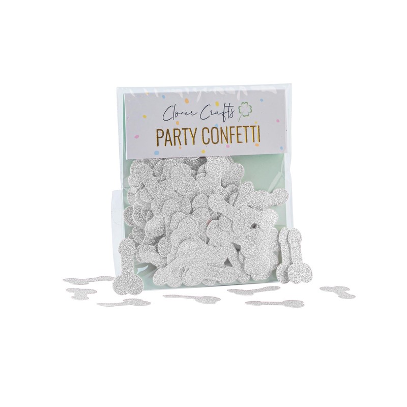 50 x Silver Bachelorette Table Confetti | Willy Table Scatter