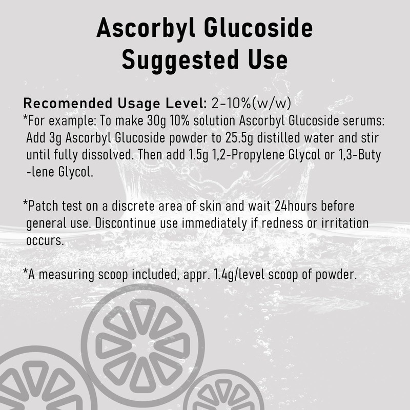 MAYKER Ascorbyl Glucoside Powder 0.7oz, Cosmetic Grade, High Purity Vitamin