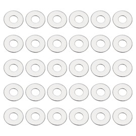 PATIKIL 304 Stainless Steel Flat Gasket, 30-Pack 1/9" ID x 1/6" OD x 0.01" Thick Metal Fender Washers Small Washers for Screws and Bolt Assortment