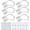 GUUZI Pack of 6 White Wired Surface Mounted Magnetic Switch
