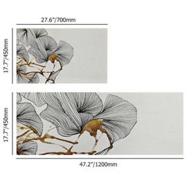 COGITIL 2 Pieces Modern Kitchen Rug Set, Diatom Mud Kitchen Floor Mats Gold Abstract Design Kitchen Mat Set for Modern Kitchen Style-Quick Water Absorption/Non-Slip/Stain-Resistant, Easy to Clean