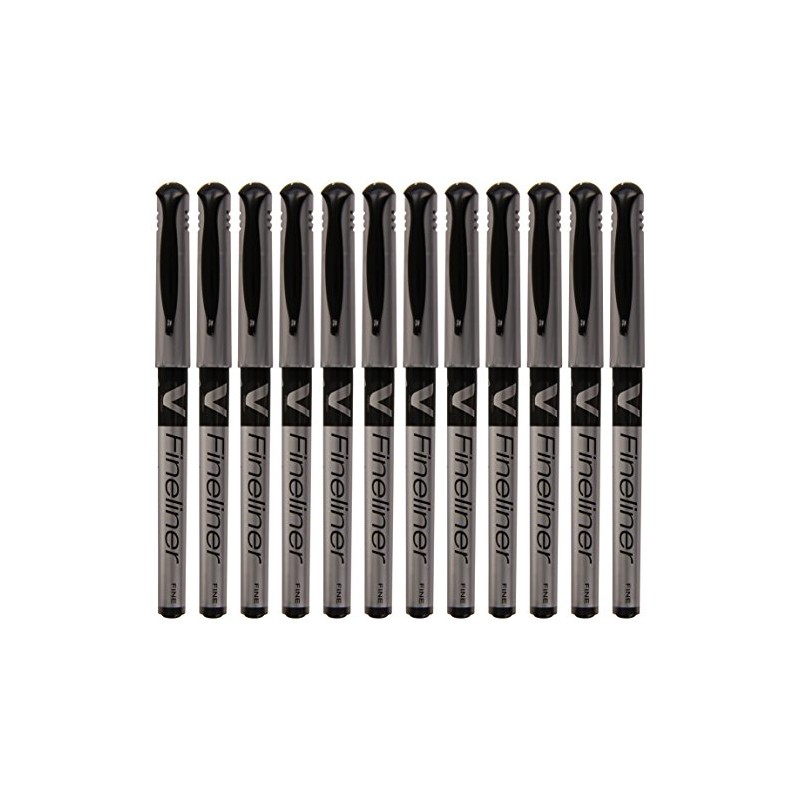 Pilot V Fineliner Liquid Ink 1.2 mm Tip - Black,