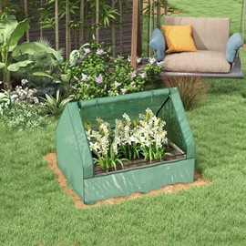 Benicabaly Raised Garden Bed with Mini Greenhouse for Enhanced Growing, Herbs and Vegetables, for Patio or Balcony Use