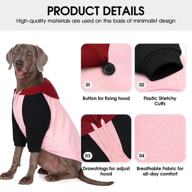 AOFITEE - Sudadera con capucha extragrande para perro, sudadera básica