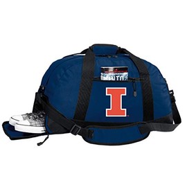 Illini Duffel Bag - University of Illinois Gym Bags w/ SHOE POCKETS